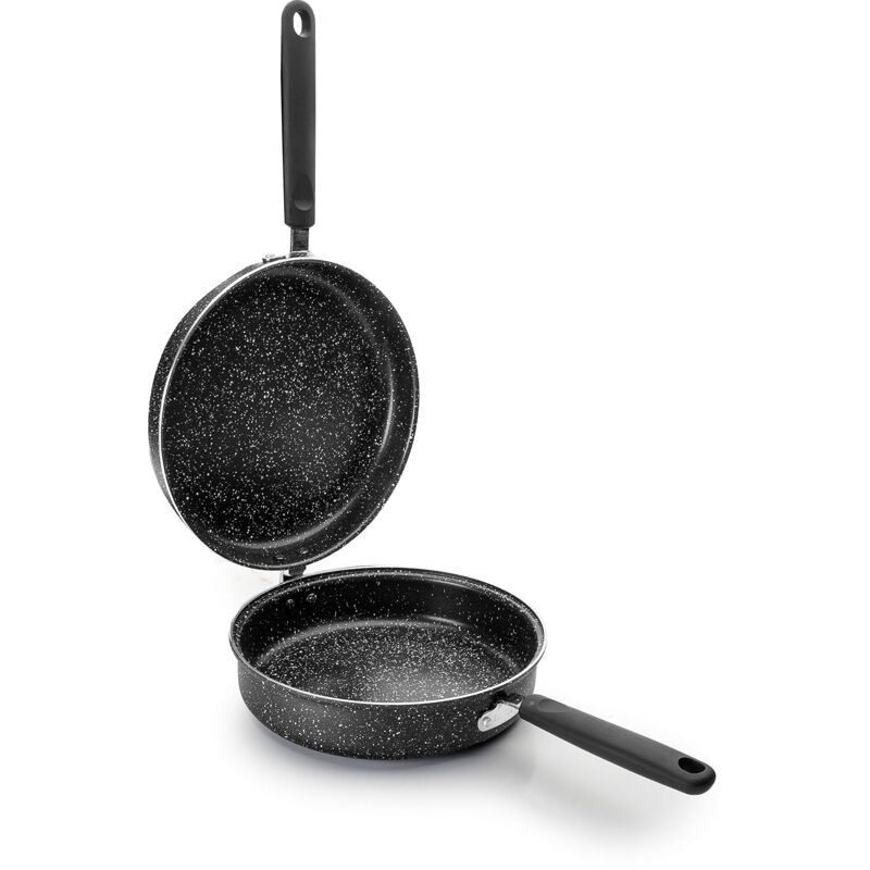 foto del prodotto padella per frittata natura, 20 cm, alluminio, stile pietra antiaderente, adatta ai piani a induzione. ibili