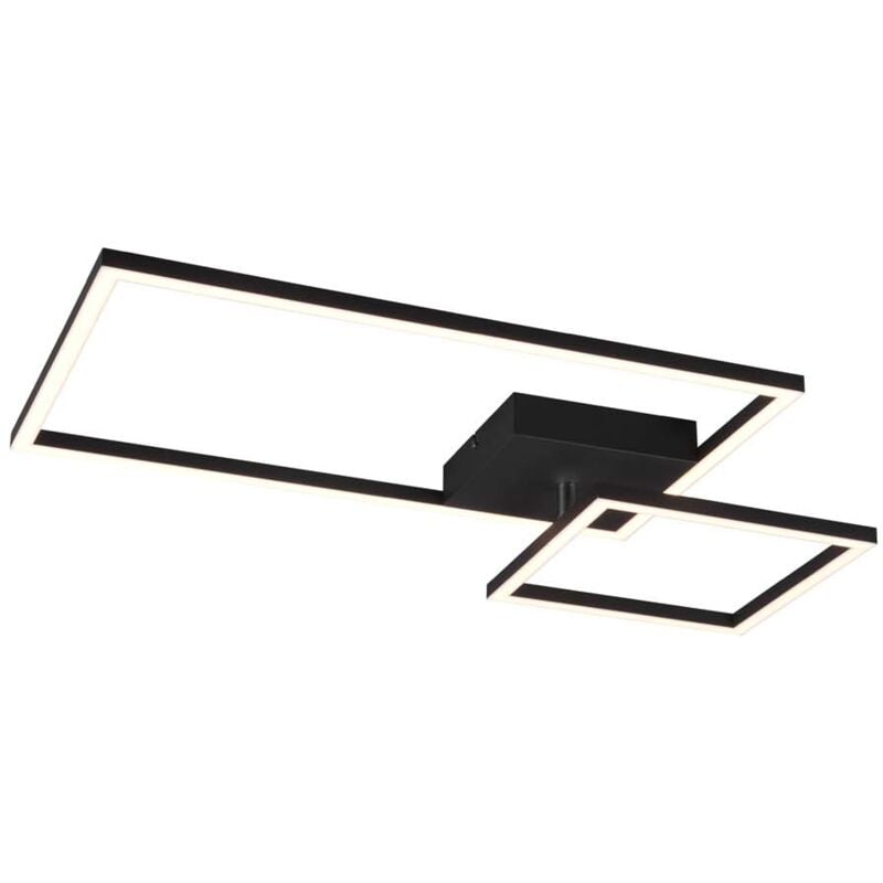 foto del prodotto padella plafoniera led nera con snodo ed intensita regolabile con interruttore l. 63cm