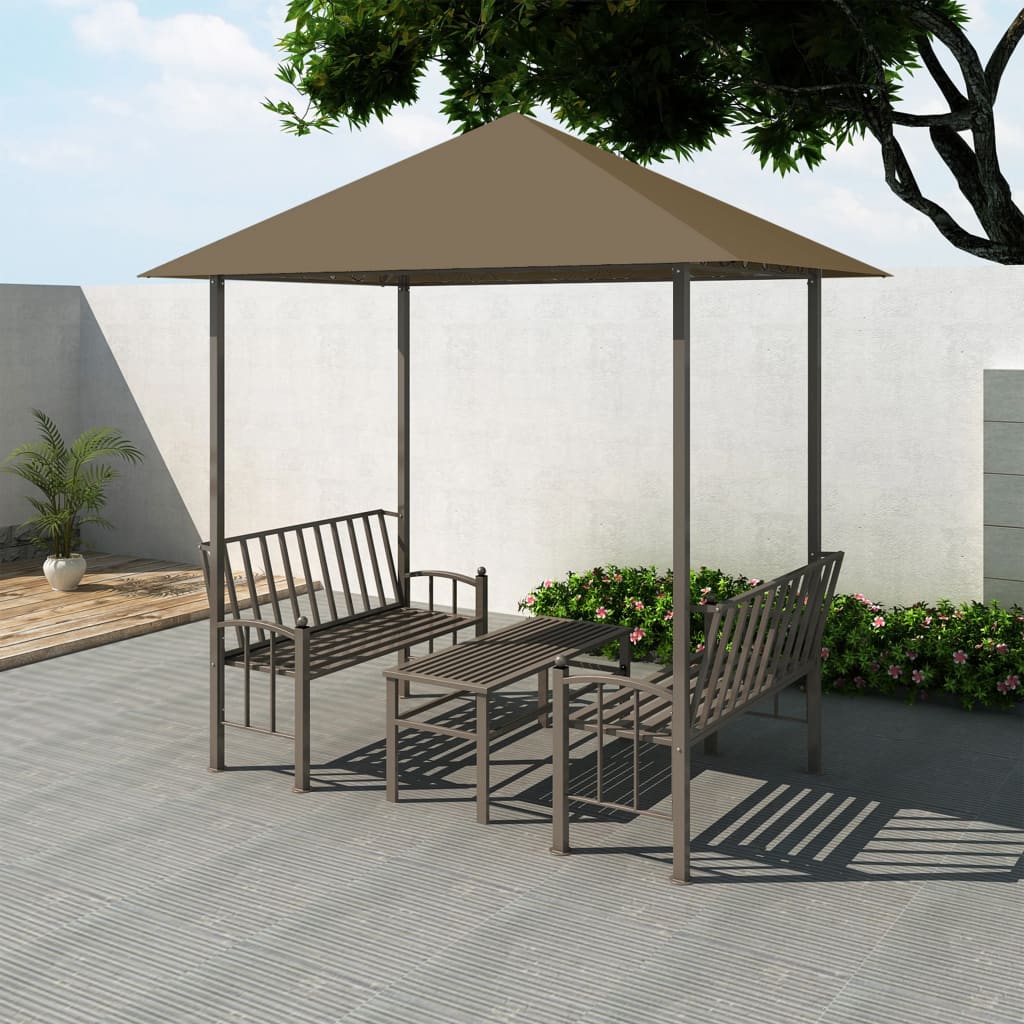 foto del prodotto padiglione giardino tavolo e panche 2,5x1,5x2,4m talpa 180 g m cod mxl 66060
