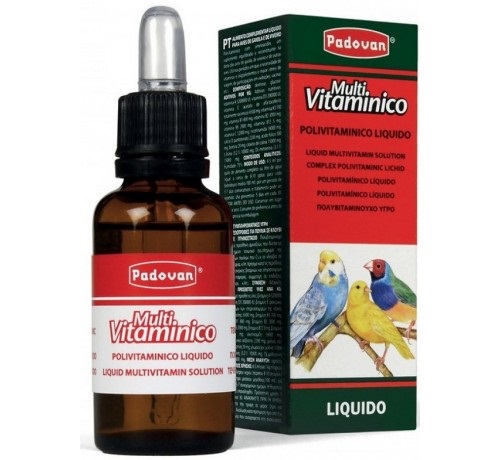 foto del prodotto padovan uccelli multivitaminico liquido 30 ml