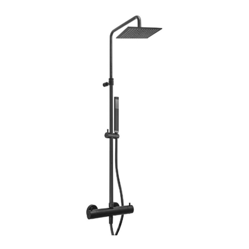 foto del prodotto paffoni colonna doccia regolabile birillo square zcol641kliqno ottone nero opaco