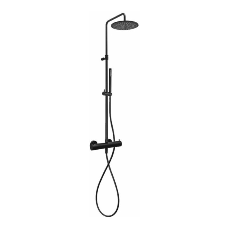 foto del prodotto paffoni colonna doccia regolabile mini birillo zcol638liqno metallo nero opaco