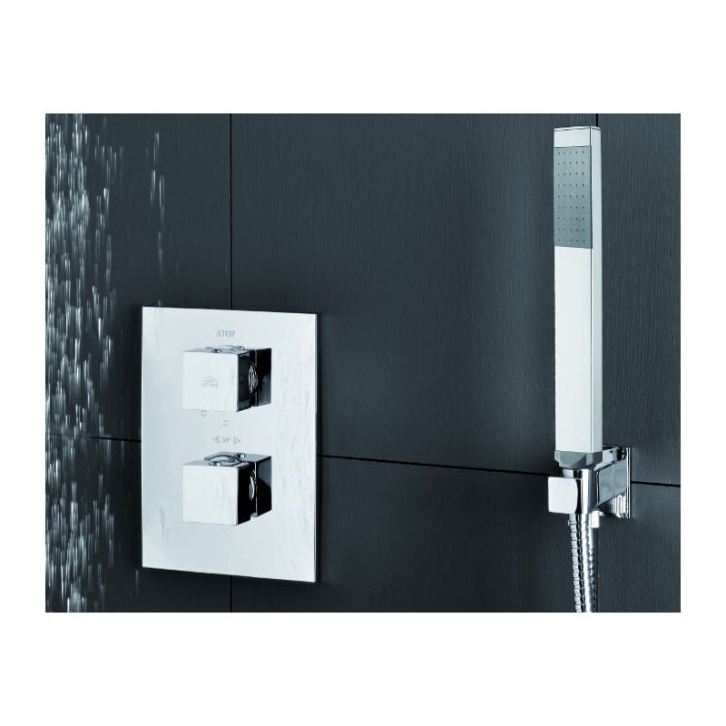 foto del prodotto paffoni duplex da incasso doccia quadro con doccetta presa rubinetterie