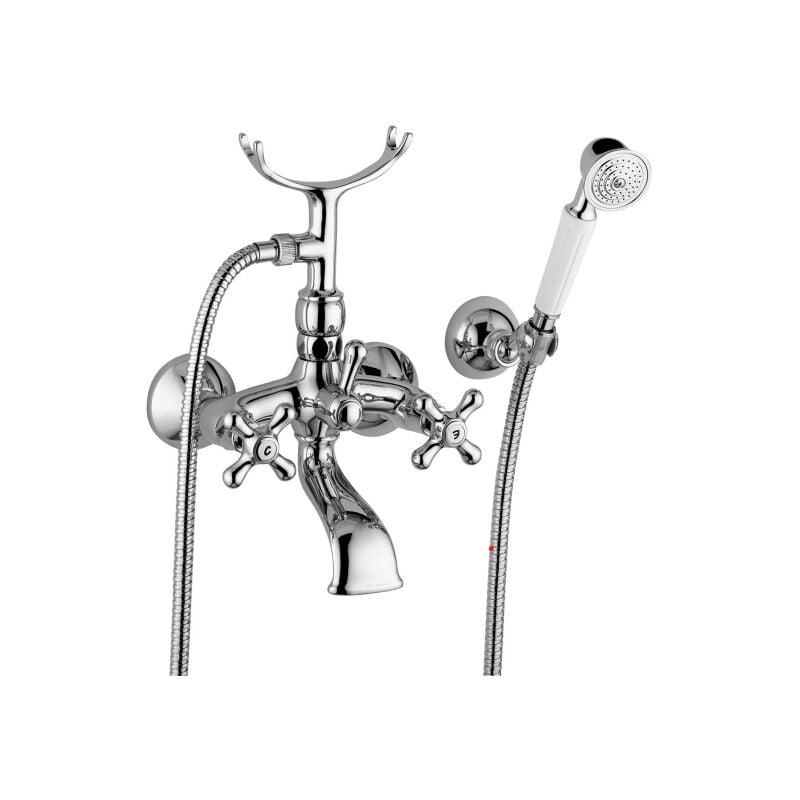 foto del prodotto paffoni gruppo vasca esterno retr con deviatore serie iris irv027cr cromato ottone