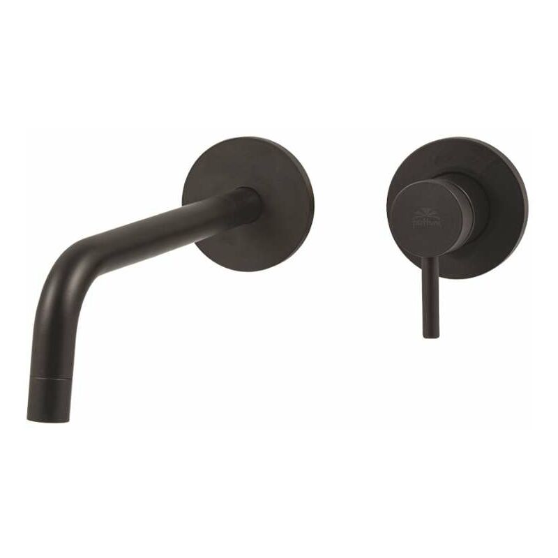 foto del prodotto paffoni light miscelatore ad incasso per lavabo, con corpo incasso, montaggio a 2 fori, nero opaco lig104no70