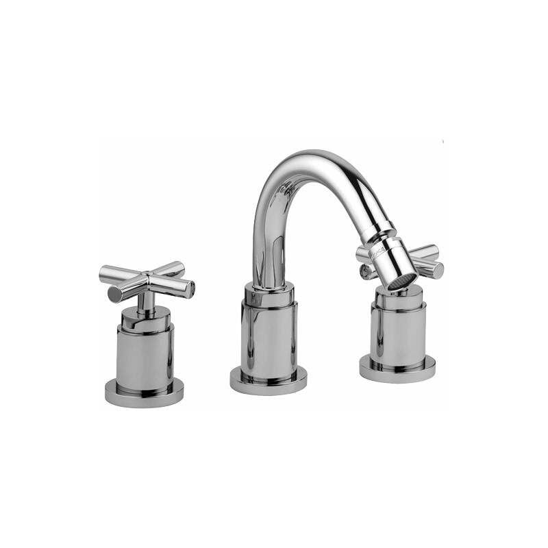 foto del prodotto paffoni miscelatore bidet a 3 fori con canna orientabile quattro qtv118cr piletta con salterello 1 1 4