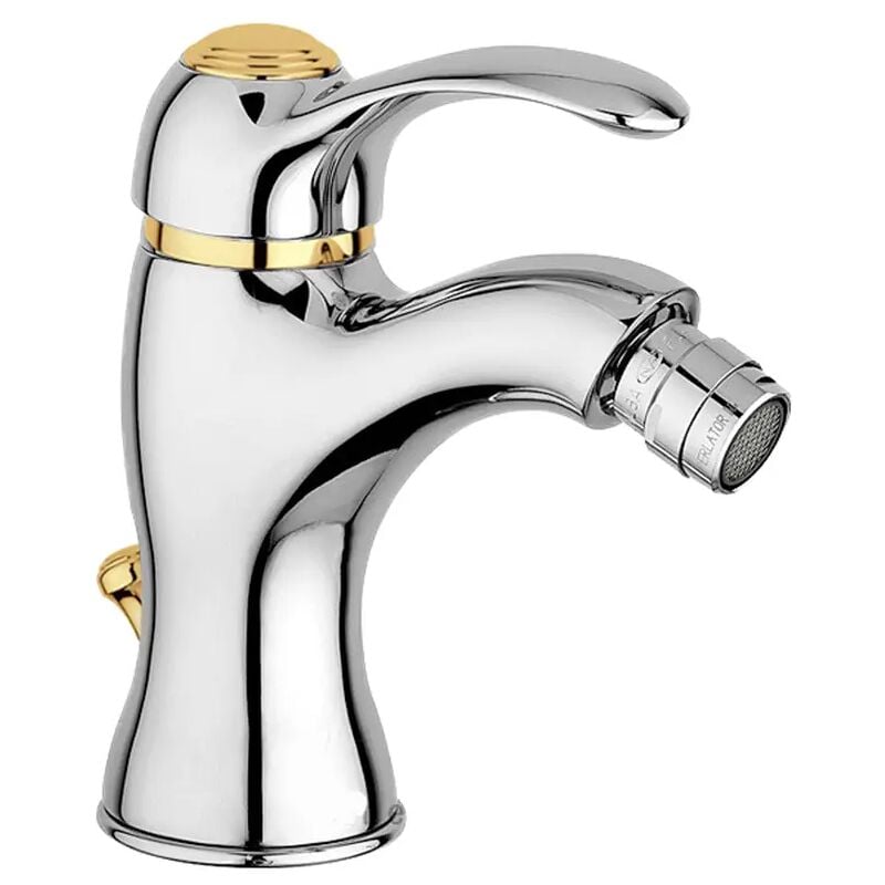 foto del prodotto paffoni miscelatore bidet colore cromo oro con piletta di scarico 1 1 4 flavia fa135co cromo oro flavia