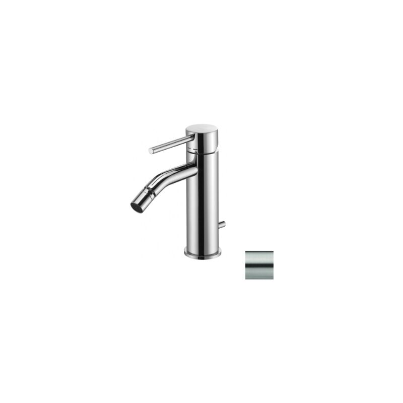 foto del prodotto paffoni miscelatore bidet con scarico automatico 11 4g serie light lig135st ottone steel looking