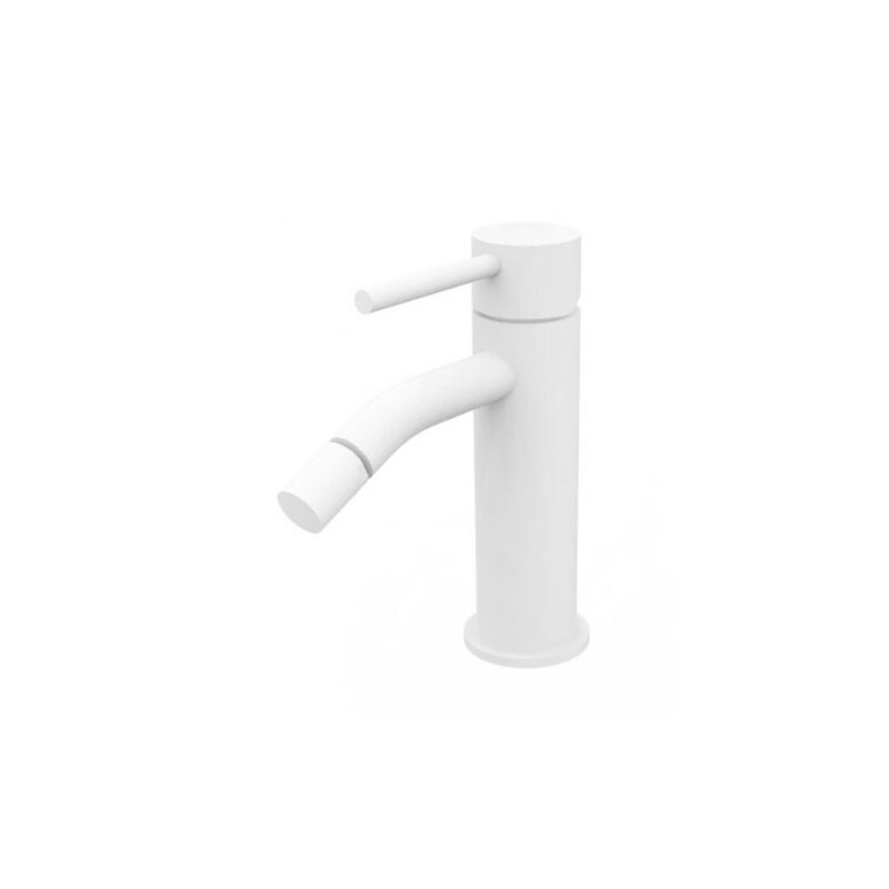 foto del prodotto paffoni miscelatore bidet con scarico clic clac 11 4g bianco opaco serie light lig131kbo ottone bianco opaco