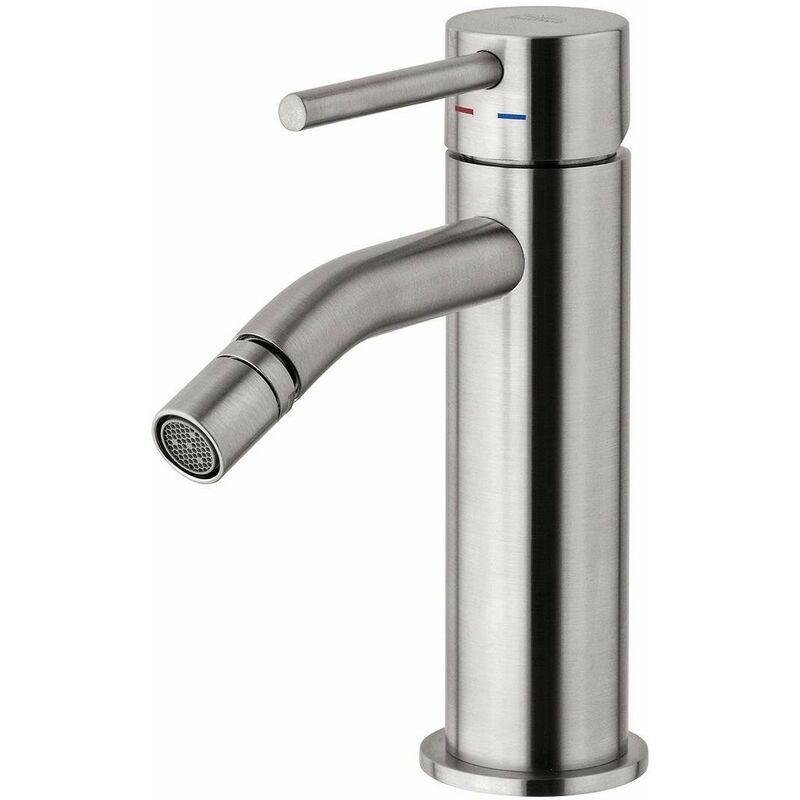 foto del prodotto paffoni miscelatore bidet in colore steel looking senza piletta di scarico light lig131st senza piletta di scarico steel looking
