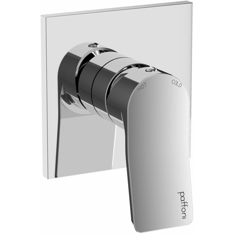 foto del prodotto paffoni miscelatore doccia incasso 1 uscita con piastra in acciaio inox colore cromo tilt ti010cr m cromo 1 uscita