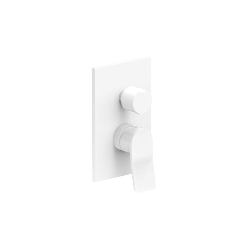 foto del prodotto paffoni miscelatore incasso doccia 2 uscite bianco opaco serie tilt ti018bo m ottone bianco opaco