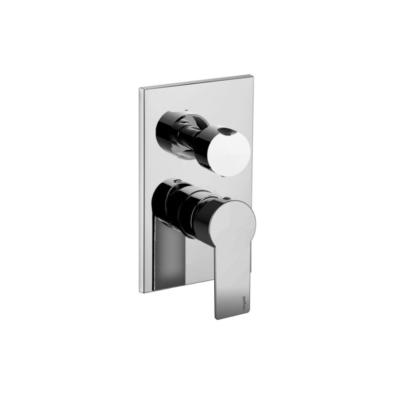foto del prodotto paffoni miscelatore incasso doccia 3 uscite, piastra in acciaio inox steel looking serie tango ta019st m ottone steel looking