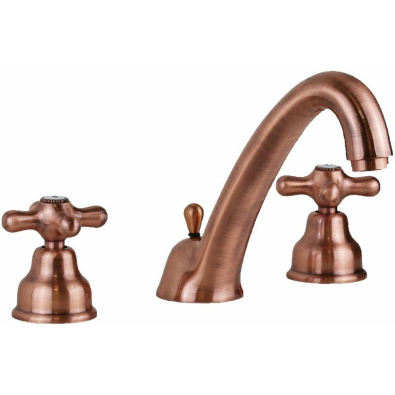 foto del prodotto paffoni miscelatore lavabo 3 fori colore rame iris irv055rm rame iris