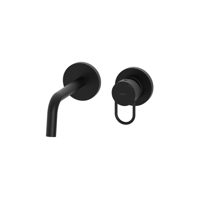 foto del prodotto paffoni miscelatore lavabo ad incasso con bocca l. 178 mm serie joker jk006no70 ottone nero opaco