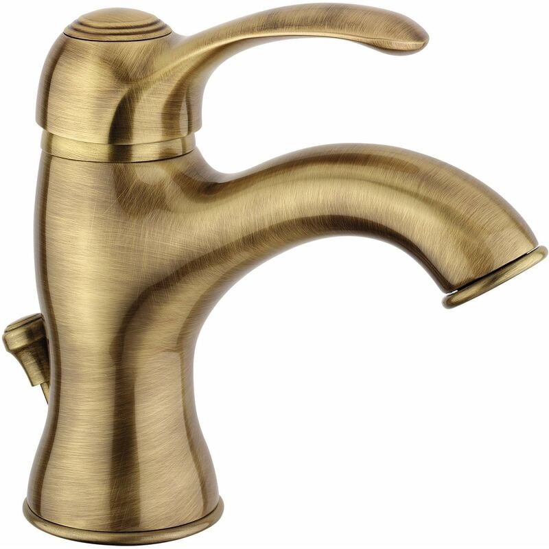 foto del prodotto paffoni miscelatore lavabo colore bronzo con piletta di scarico 1 1 4 flavia fa075br bronzo flavia