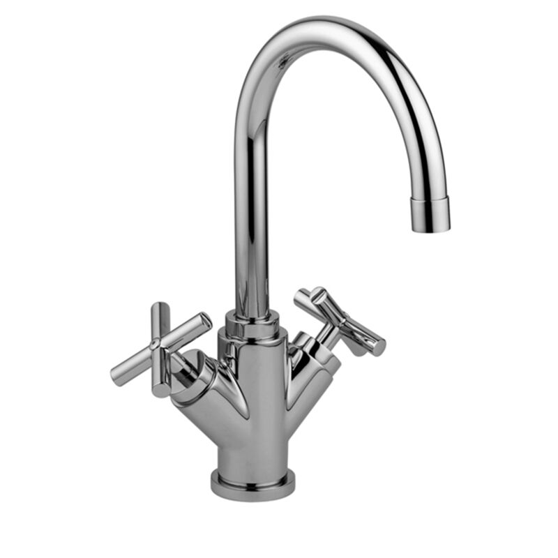 foto del prodotto paffoni miscelatore lavabo con canna orientabile quattro qtv077cr piletta con salterello 1 1 4