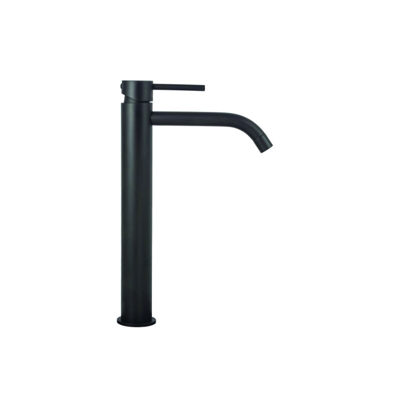 foto del prodotto paffoni miscelatore lavabo con canna prolungata e scarico clic clac serie light lig081kno ottone nero opaco