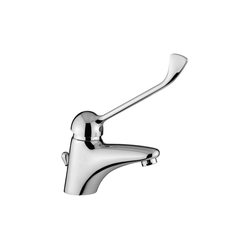 foto del prodotto paffoni miscelatore lavabo con leva clinica e scarico automatico 11 4g serie duemila du305cr cromato ottone