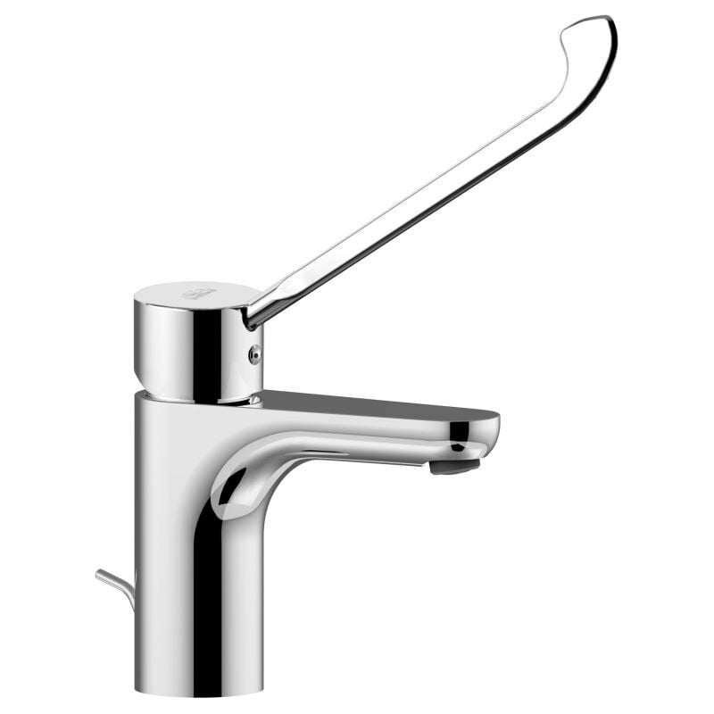 foto del prodotto paffoni miscelatore lavabo con leva clinica e scarico automatico 11 4g serie green gr305cr cromato ottone