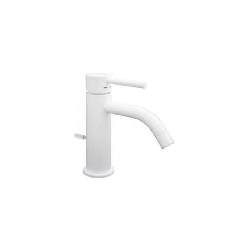 foto del prodotto paffoni miscelatore lavabo con scarico automatico 11 4g bianco opaco serie light lig075bo ottone bianco opaco