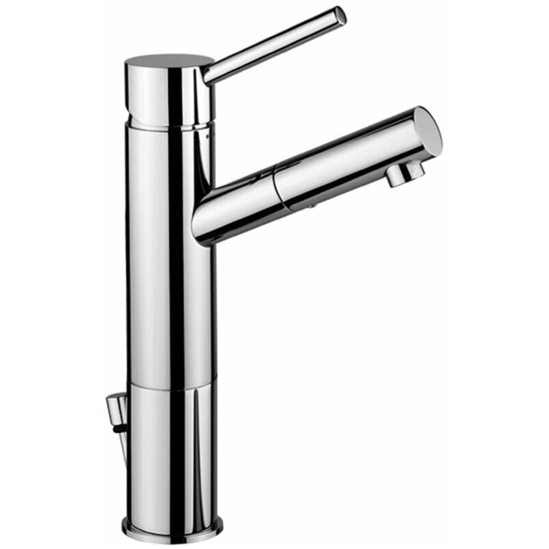 foto del prodotto paffoni miscelatore lavabo con scarico automatico e prolunga serie birillo bi071cr93 cromato ottone