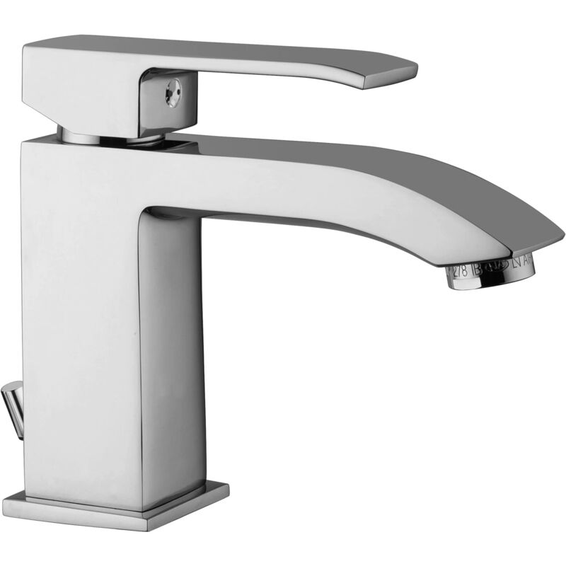 foto del prodotto paffoni miscelatore lavabo cromato con piletta a saltello 1 1 4 serie level