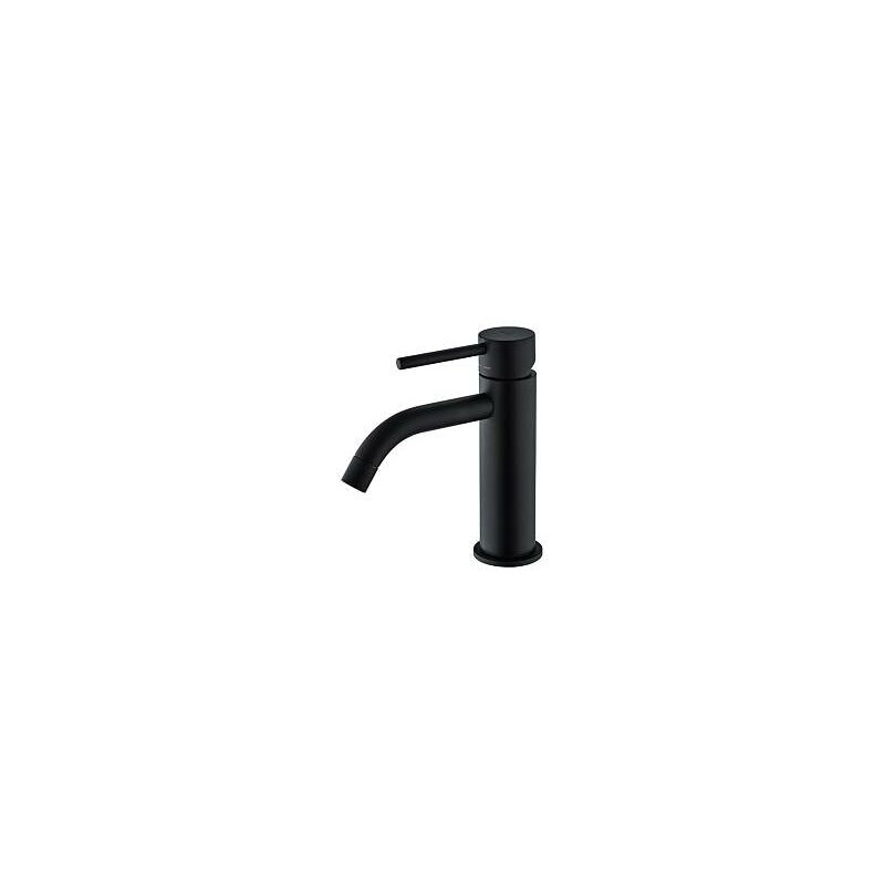 foto del prodotto paffoni miscelatore lavabo light con scarico in ottone nero opaco di