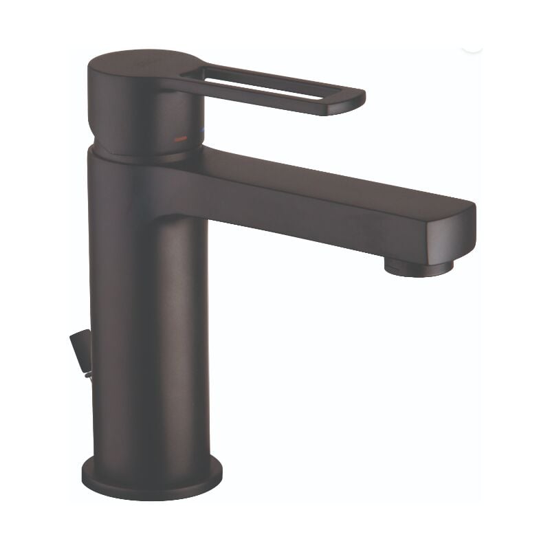 foto del prodotto paffoni miscelatore lavabo serie ringo rin075no ottone nero opaco