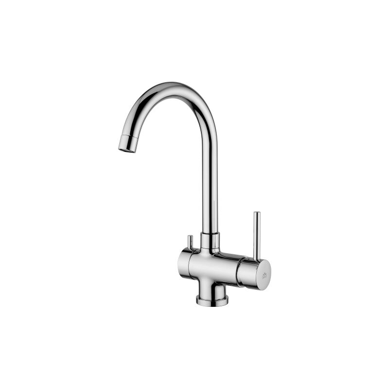 foto del prodotto paffoni miscelatore lavello monocomando con canna orientabile serie stick sk184cr cromato ottone