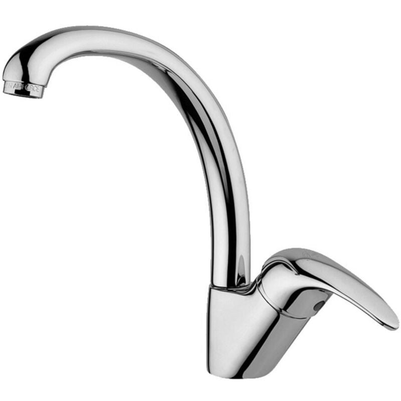 foto del prodotto paffoni miscelatore lavello monoforo con canna alta orientabile serie nettuno due modello nd181cc cromo nero nd181cc