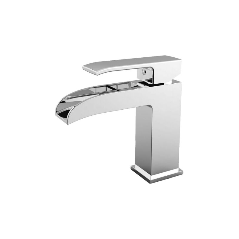foto del prodotto paffoni miscelatore monocomando per lavabo a cascata serie level les061kcr cromato ottone