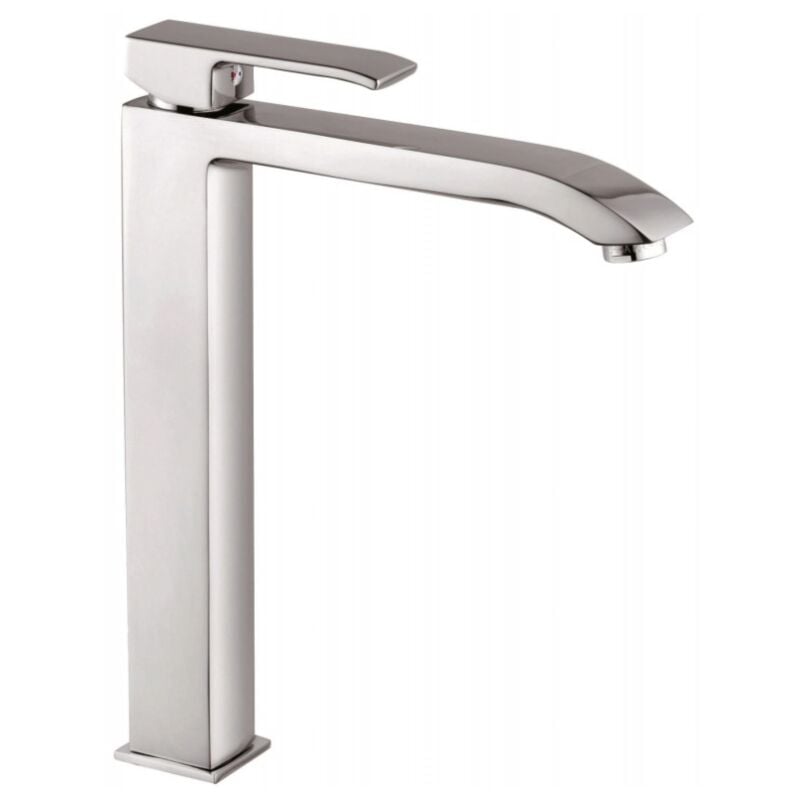 foto del prodotto paffoni miscelatore monocomando per lavabo con canna alta e scarico clic clac serie level les081kcr cromato ottone