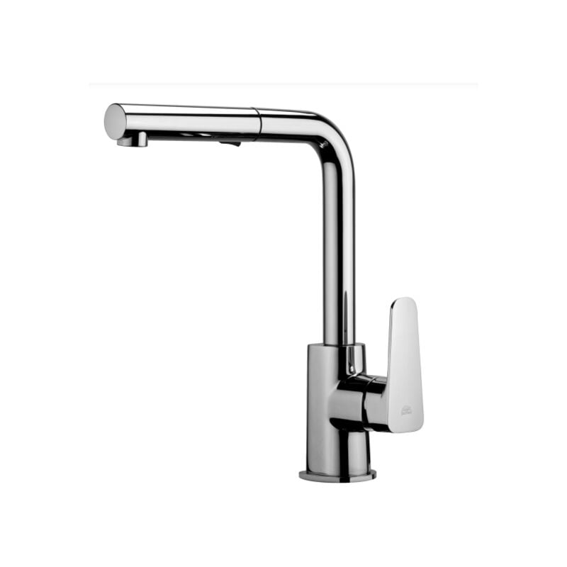foto del prodotto paffoni miscelatore monocomando per lavello con doccetta estraibile serie sly sy285cr cromato ottone