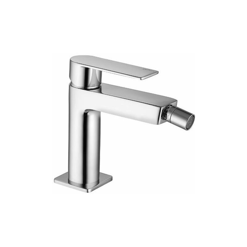 foto del prodotto paffoni miscelatore per bidet design moderno in colore acciaio spazzolato tango ta131st senza piletta di scarico steel looking