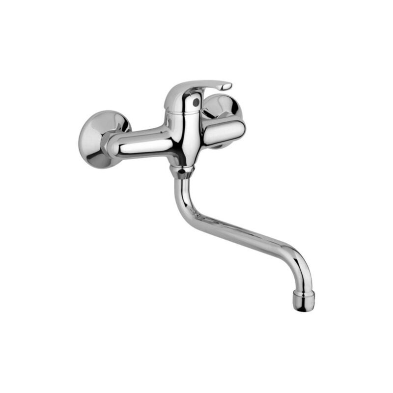 foto del prodotto paffoni miscelatore per lavello a parete serie apollo 3 apm3164cr cromato ottone