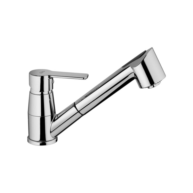 foto del prodotto paffoni miscelatore per lavello monocomando con doccia estraibile serie red red183cr cromato ottone