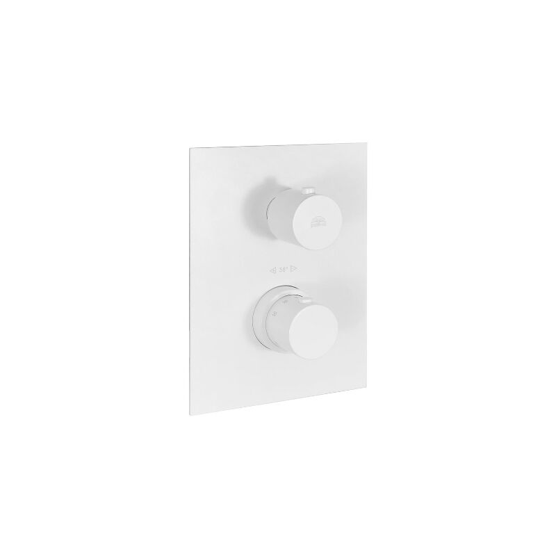 foto del prodotto paffoni miscelatore termostatico doccia ad incasso bianco opaco, piastra 150x200 mm serie light liq513bo m ottone bianco opaco