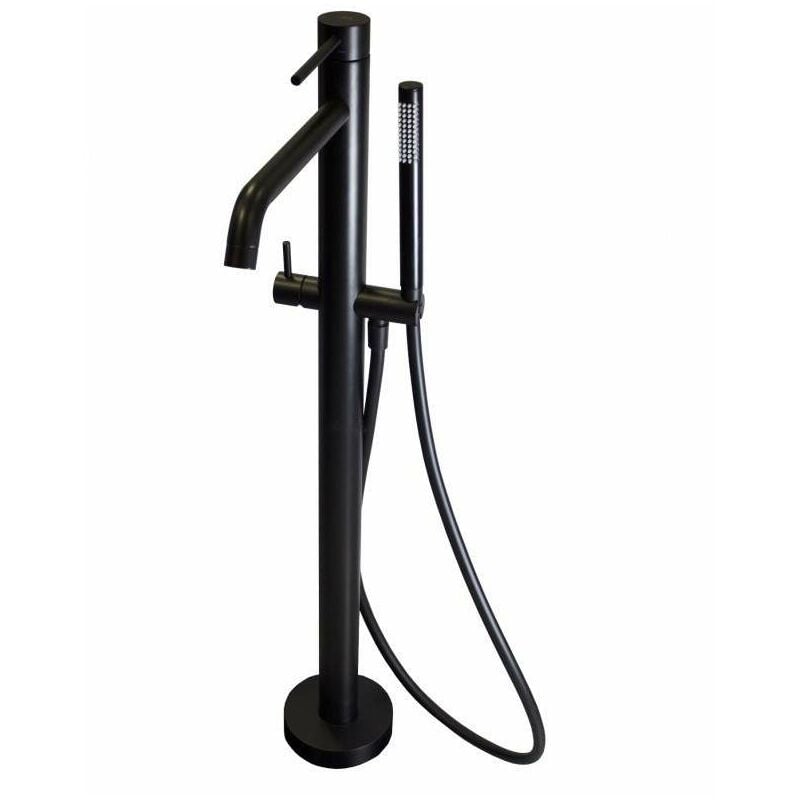 foto del prodotto paffoni miscelatore vasca a pavimento colore nero opaco light lig032no nero opaco