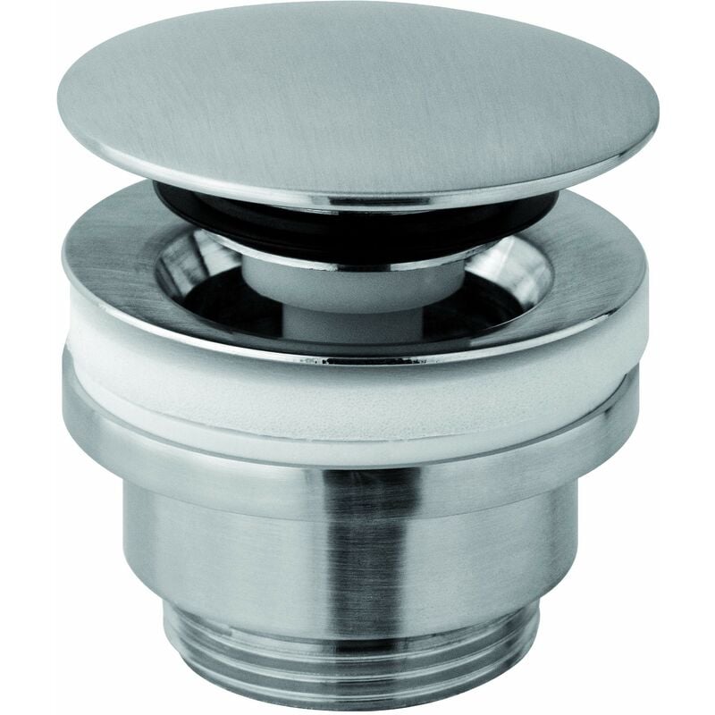foto del prodotto paffoni piletta di scarico modello clic clac 1 1 4 g universale steel looking zsca050st steel looking