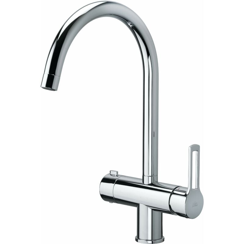 foto del prodotto paffoni ringo west miscelatore lavello monoforo con canna orientabile cromato codice prod rin184cr