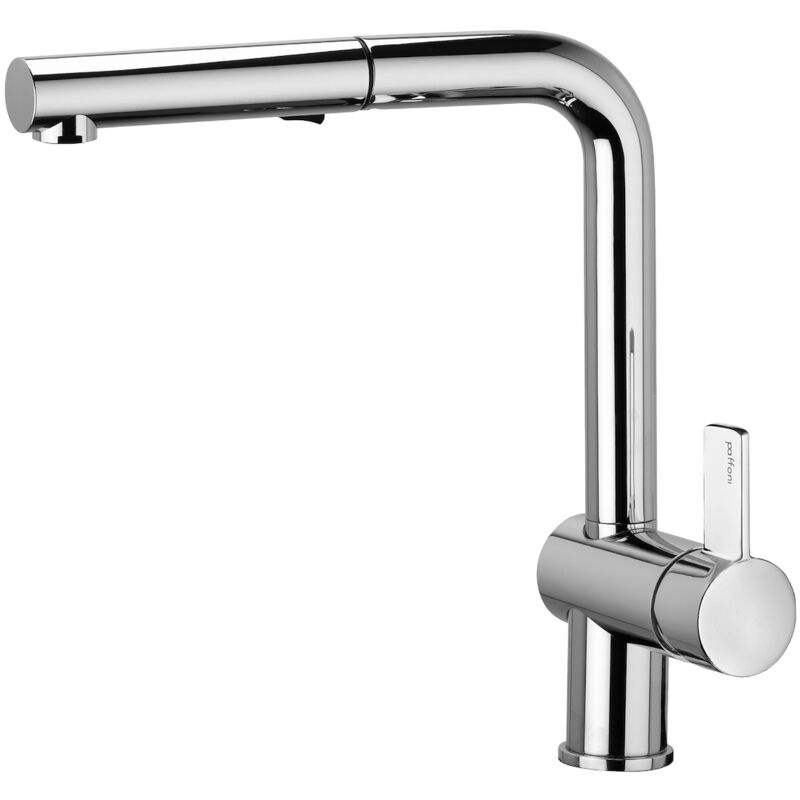 foto del prodotto paffoni rock miscelatore lavello monoforo con canna orientabile cromato codice prod ro285cr