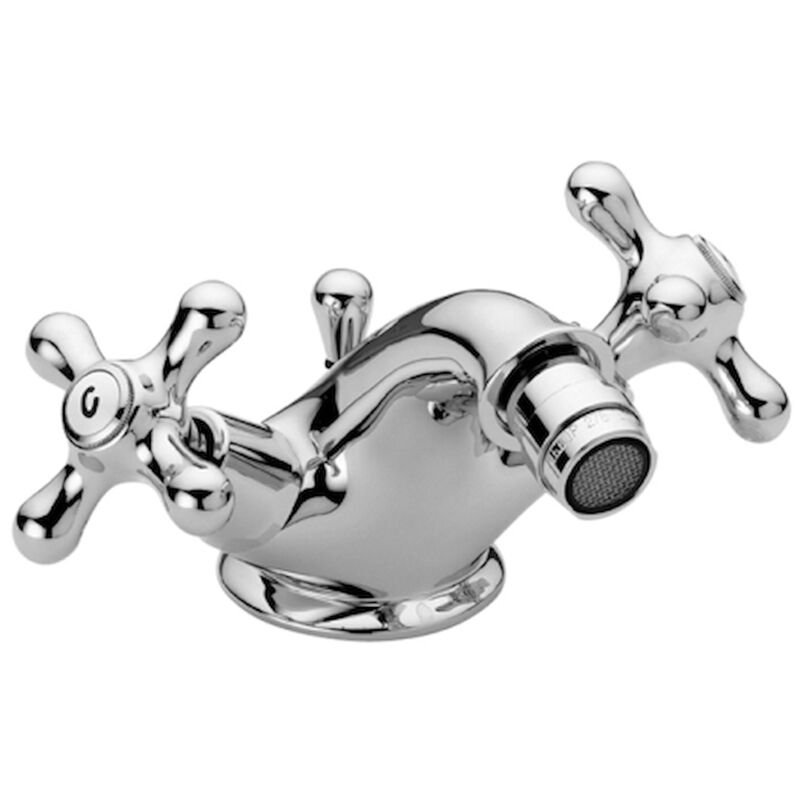foto del prodotto paffoni rubinetteria iris bidet retr 1foro cromato con piletta vitone in ceramica codice prod irv125cr