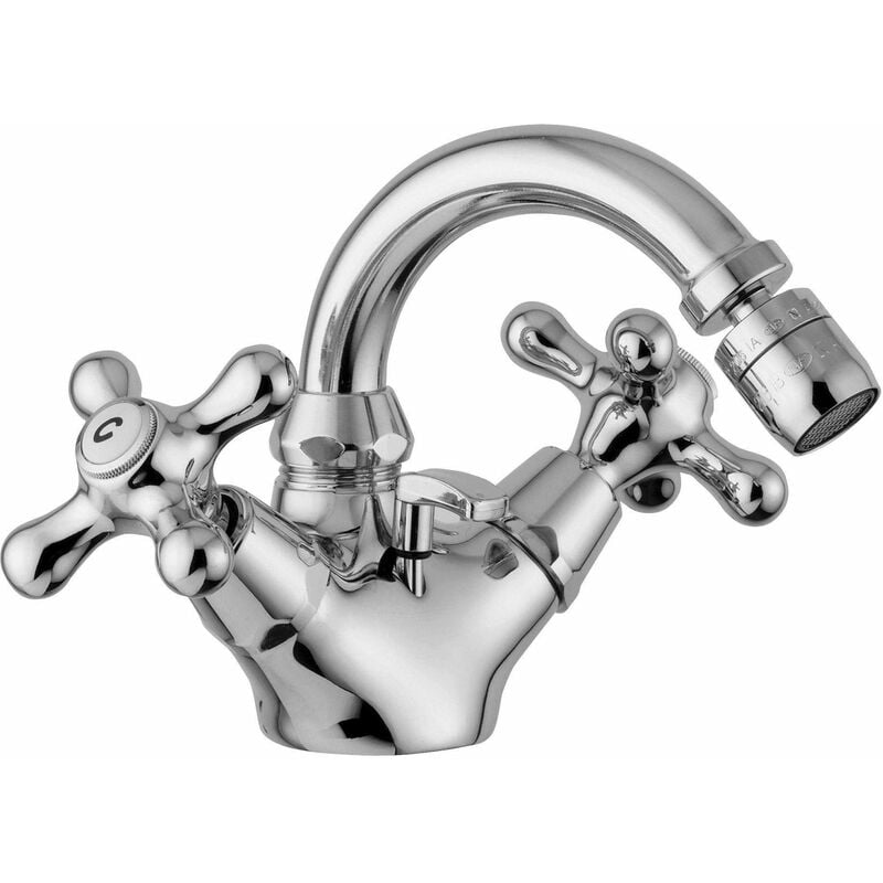 foto del prodotto paffoni rubinetto 2 maniglie per bidet canna girevole colore cromo iris irv137cr cromo iris