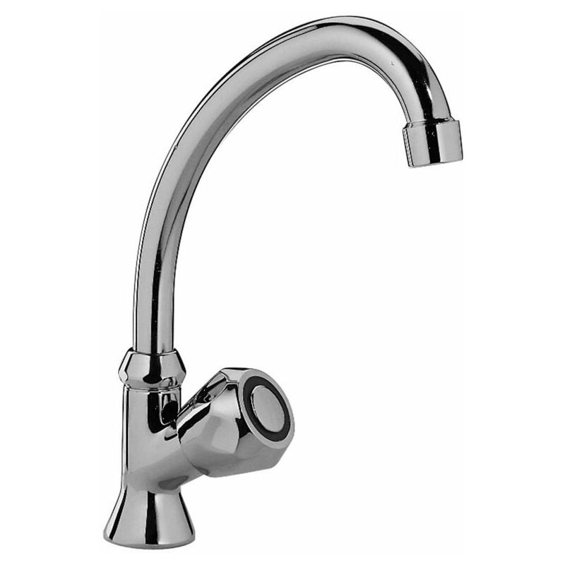 foto del prodotto paffoni rubinetto lavello con canna orientabile serie danubio da092cr cromato ottone