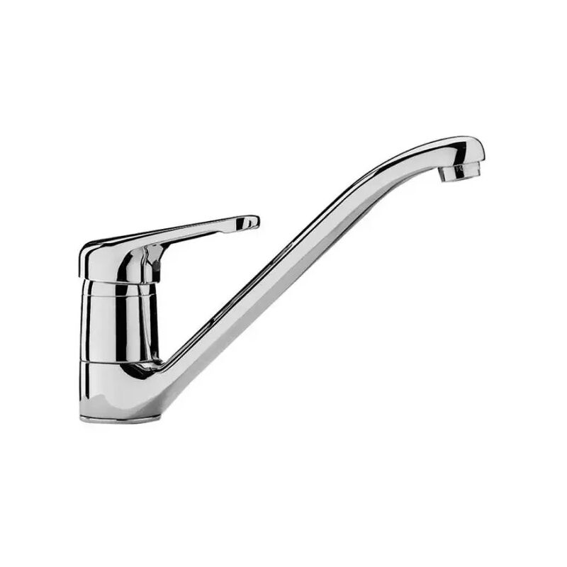foto del prodotto paffoni rubinetto miscelatore monocomando cromato per lavello canna bassa snodata serie nettuno 3 8 