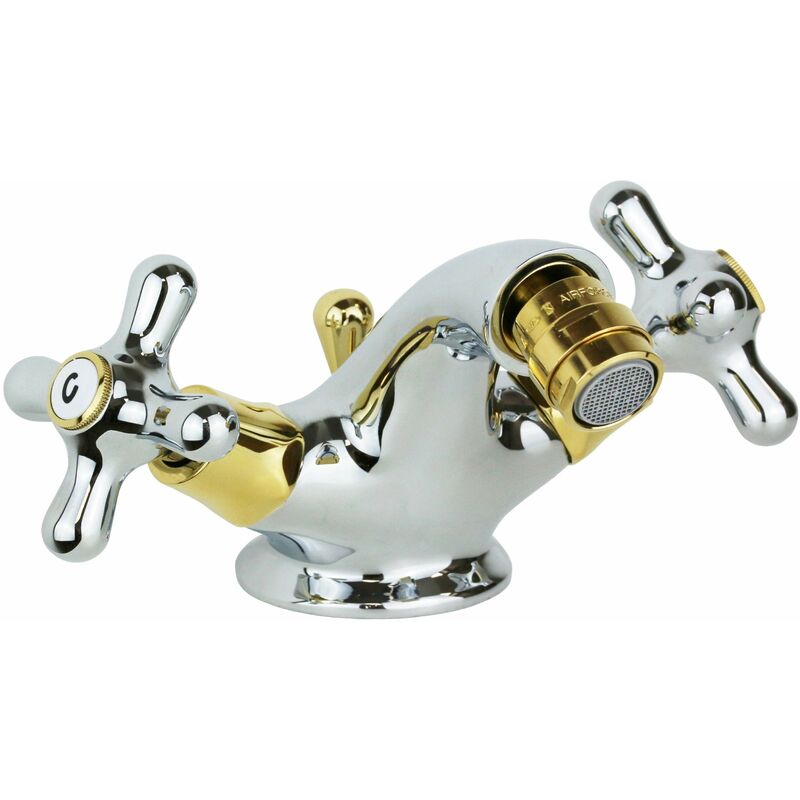 foto del prodotto paffoni rubinetto per bidet in colore cromo oro modello elegante iris irv125co cromo oro iris piletta con salterello 1 1 4