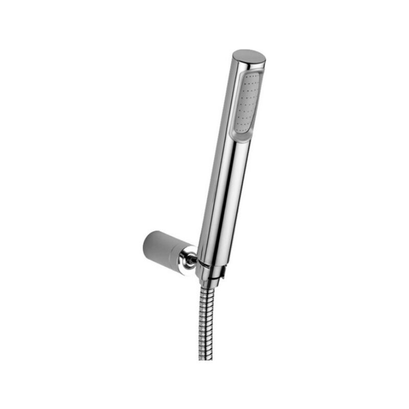 foto del prodotto paffoni set doccia esterno steel looking birillo zdup036st ottone steel looking