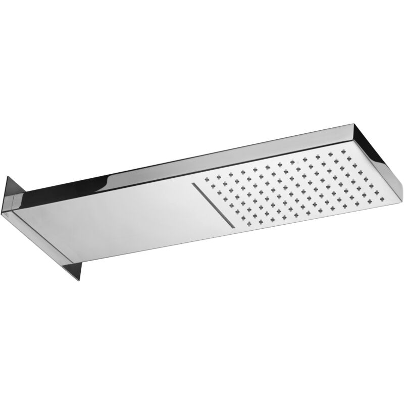 foto del prodotto paffoni soffione doccia 53x16 cm rettangolare bianco opaco cascade doppio getto zsof099bo metallo bianco opaco