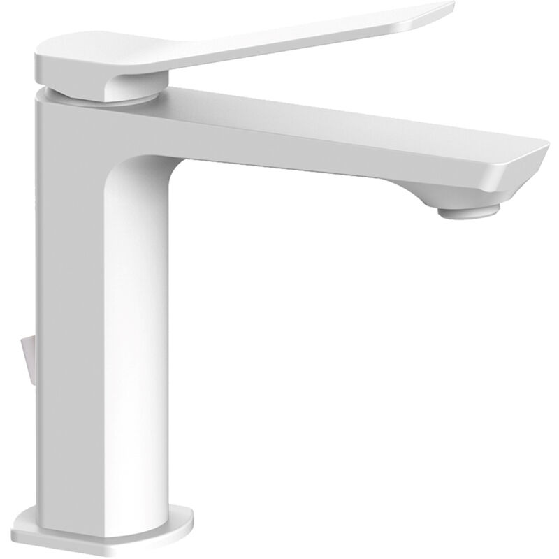 foto del prodotto paffoni tilt rubinetto miscelatore lavabo bianco opaco con scarico automatico 1 1 4g codice prod ti075bo